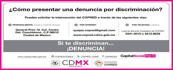 ¿Comó presentar una denuncia por discriminación?